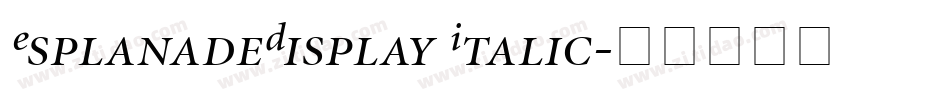 EsplanadeDisplay Italic字体转换